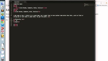 03 HTML line breaks, comments, bold, italics