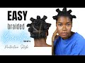 Bantu Knot Protective Style on Natural Hair | How To BRAIDED bantu knots on type 4 hair