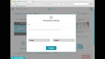 Publishing a Nearpod lesson
