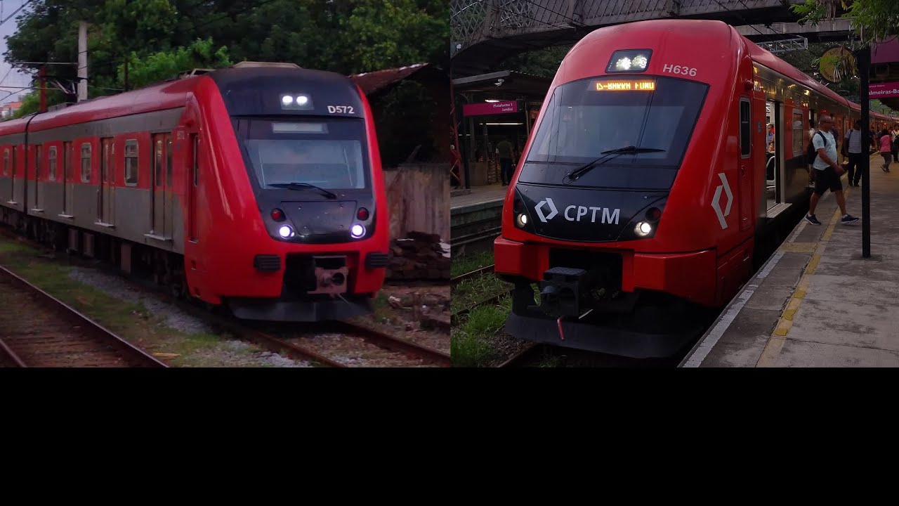 CPTM série 8500 (H636 sentido barra funda) TIC Trens série 9500 (D572 sentido FCO. Morato) em perus