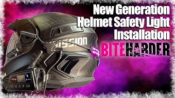 BiteHarder Helmet Safety Light Installation - New Generation