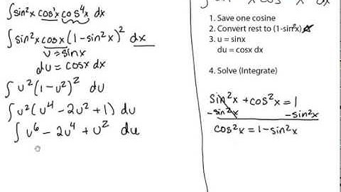 Trigonometric Integrals with Examples (Case 1)