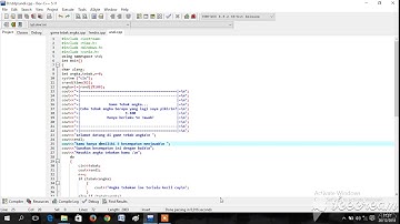 Game tebak angka menggunakan dev c++