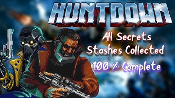 Huntdown COOP Full Game 100% Playthrough 2023 - Huntdown All Secrets & Stashes Collected 2023