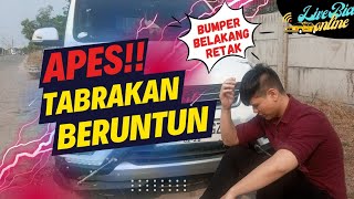 APES LAGI❗KENA TABRAKAN BERUNTUN DI SUDIRMAN, 4 MOBIL KENA TABRAK | RESIKO BEKERJA SUPIR TAXI ONLINE