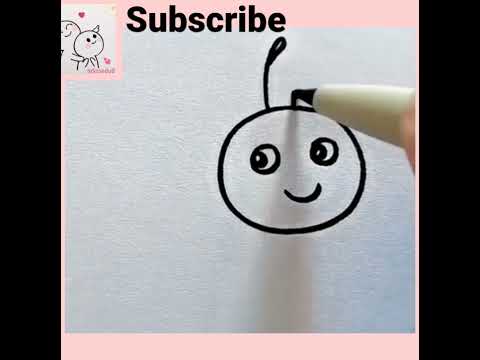 تعليم الرسم بسهوله رسم دودة للاطفال        