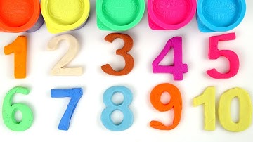 Lear Counting Numbers from 1 to 10 with Play Doh + More Kids Videos