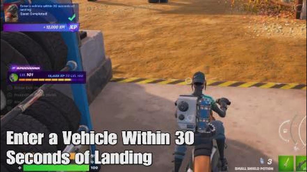 Chapter 2 Vehicles Enter a Vehicle Within 30 Seconds of Landing - Fortnite Weekly Quest ...