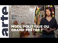 Inde  modi inaugure sa campagne lectorale dans un temple hindou  le dessous des images  arte