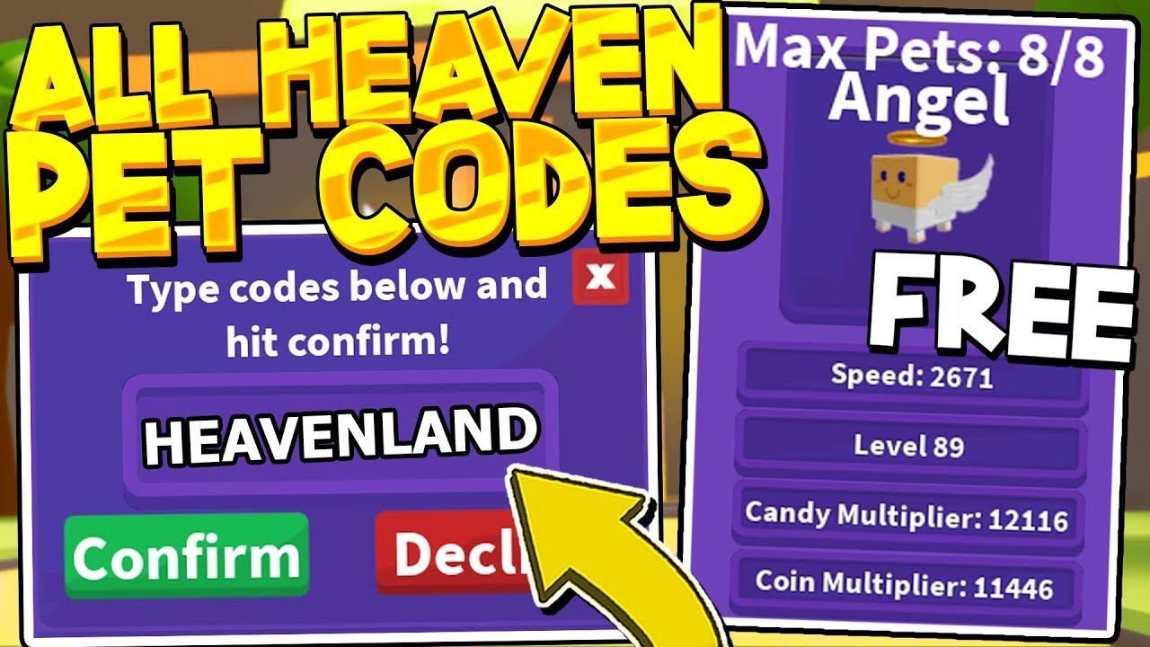 All 6 Heaven Pet Update Codes In Halloween Simulator Roblox Youtube - roblox heaven simulator get million robux