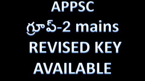 appsc group-2 mains revised key available
