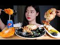 꾸덕꾸덕 갑오징어 먹물파스타 🦑 키조개 관자 크림 리조또 먹방/CHEESY SQUID INK BLACK PASTA🖤 CREAMY SCALLOP ROSE RISOTTO MUKBANG