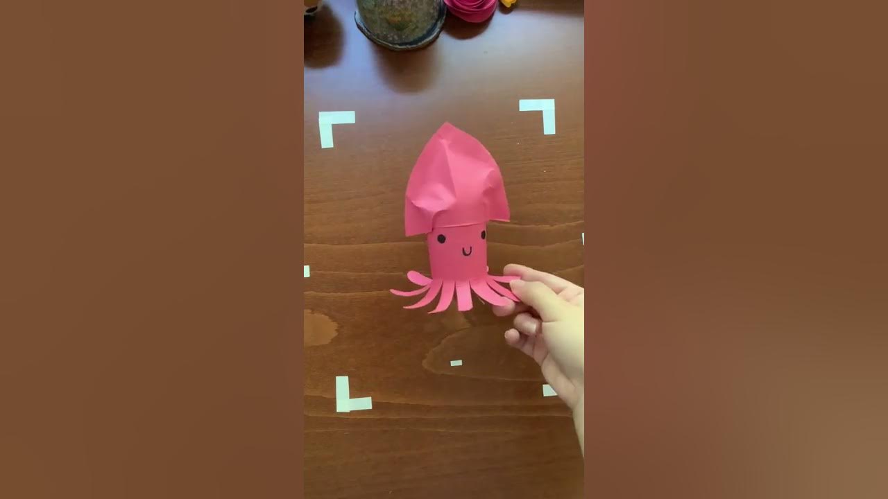 Toilet Paper Roll Squid craft YouTube