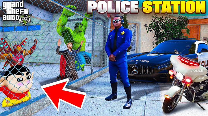 Franklin Became Police Arrestes Shin Chan & Avengers in Police Station GTA 5 in Telugu