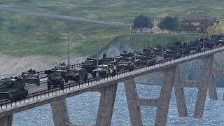 New Ukrainian Anti-Tank Missile Javelin Destroy One More Bridge with Russian Armored Convoy - Arma 3
