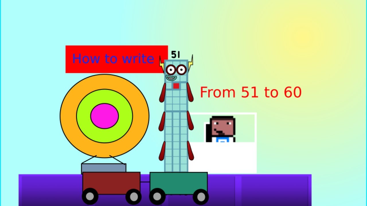 How to write the numbers | From 51 to 60 in English | Numberblocks | Let's Learn Numbers