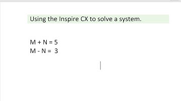 TI nspire CX Solve System of Linear Equations.