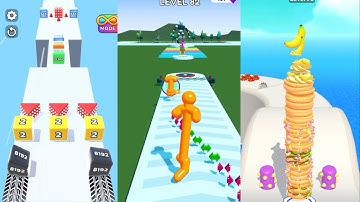 Jelly Run 2048 vs Tall Man Run vs Pancake Run - All Levels GamePlay Walkthrough iOS,Android