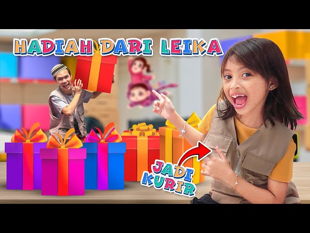 LEIKA JADI KURIR PAKET 😍 LEIKA TOMPEL ANTAR PAKET HADIAH TAPI MALAH SALAH ALAMAT class=