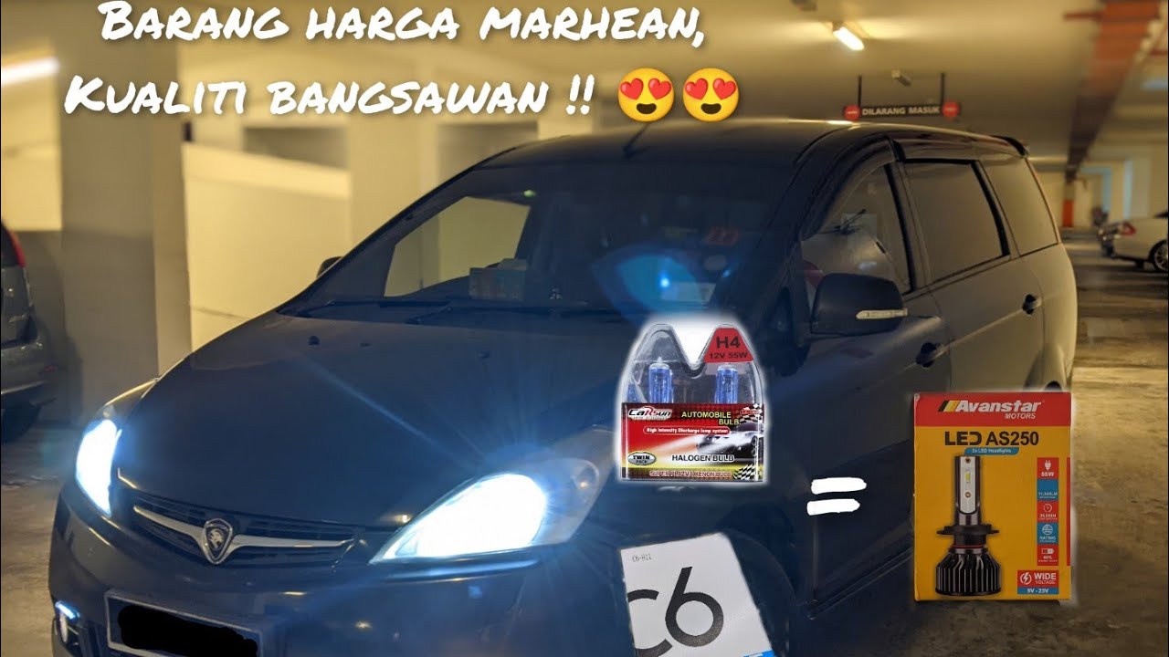 Tutorial cara pasang atau tukar mentol LED headlamp Proton Exora