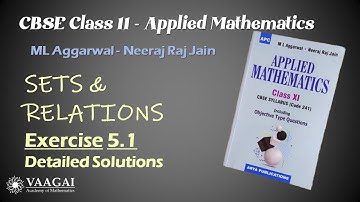 CBSE Class 11 Applied Mathematics | ML Aggarwal | Exercise 5.1 | Sets & Relations