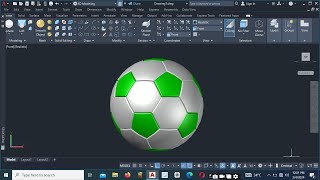 HOW TO MODEL 3D SOCCER BALL IN AUTOCAD