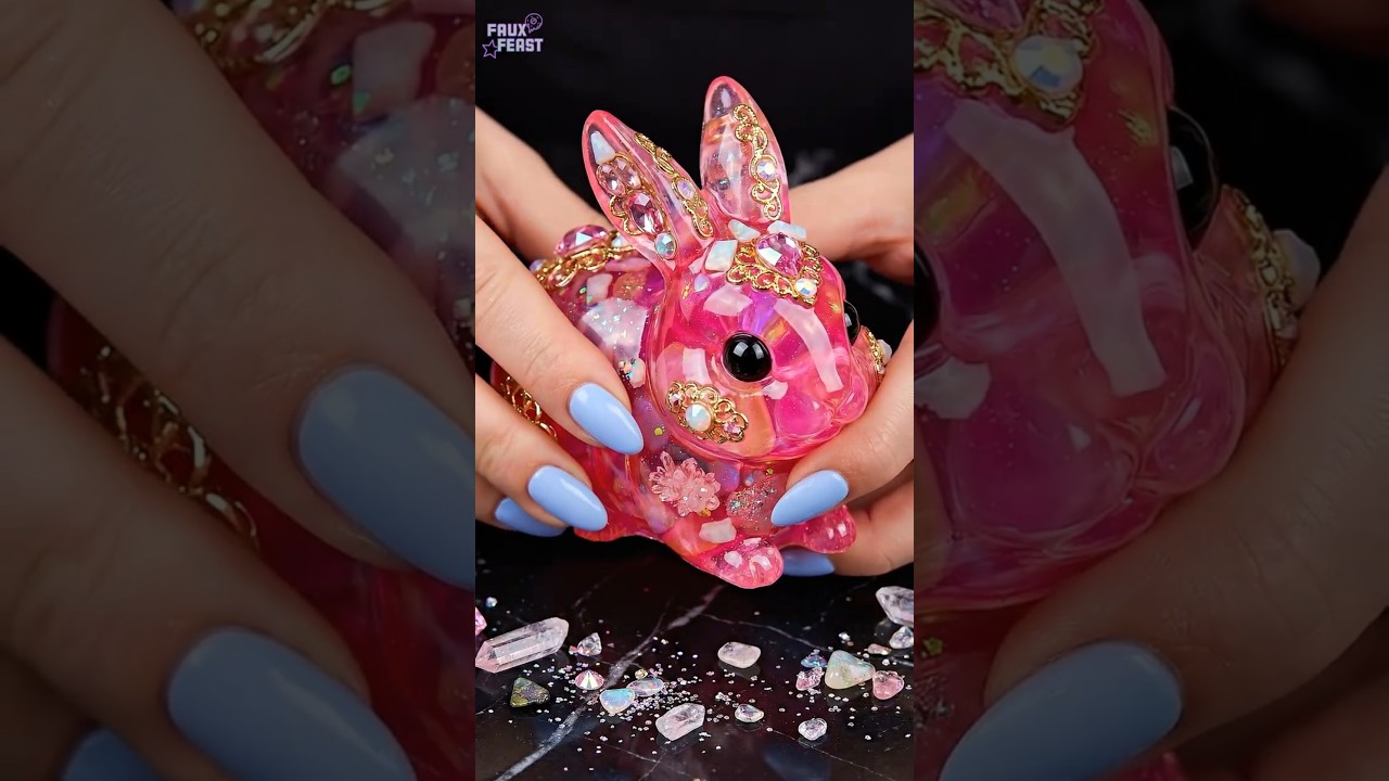 Let's crush this bright PINK EASTER BUNNY SOAP! 🐰🫧Oddly Satisfying ASMR