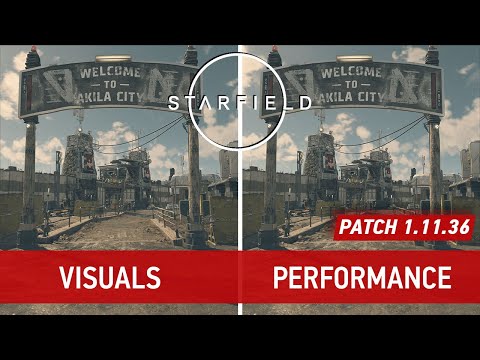 Starfield: 60 FPS Patch (1.11.36) Comparison - Visuals Mode vs. Performance (Xbox Series X)