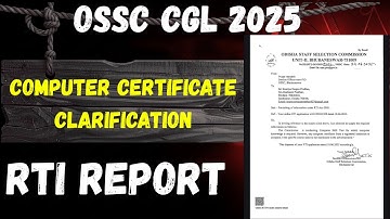 ossc cgl computer certificate confusion cleared 🔥 | ossc office visit & rti proof | full truth