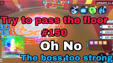 Roblox- WFS” challenge boss tower floor #150 is not easy + New Eternal Spells 😱