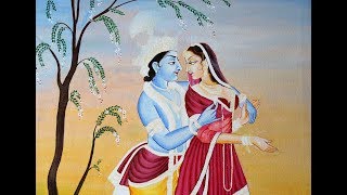 INDIAN MINIATURE PAINTING OF RADHA KRISHNA Part 1