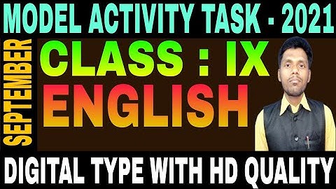 Class 9 English Model Activity Task in September 2021 | Class 9 English New Model Activity Task - 6