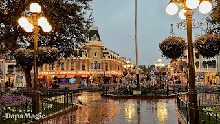 Rainy Evening Stroll Around Disneyland | February 2024 4K
