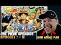 NON Anime Fan Reacts To ONE PIECE OPENINGS 1 - 12 for the FIRST TIME!