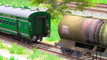 ICF ARMY COUPLING OIL TANKER | BUMPY RAILROAD | RAILWORKS  | TRAIN SIMULATOR 22 | TRAIN GADI