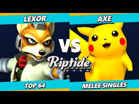 Riptide 2026 - Axe (Pikachu) Vs. lexor (Fox) Smash Melee - SSBM