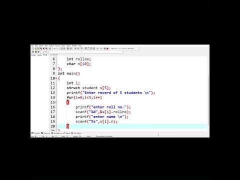 Demonstrate working structure of array of Structure in C Programming ...