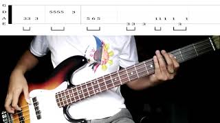 Roots Reggae Music(Rebelution) - Bass Cover with on screen Tabs. Super Easy and Precise.