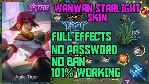 WANWAN TEEN POP STARLIGHT Skin Script | FULL FRAME + ANIMATION | MOBILE LEGENDS
