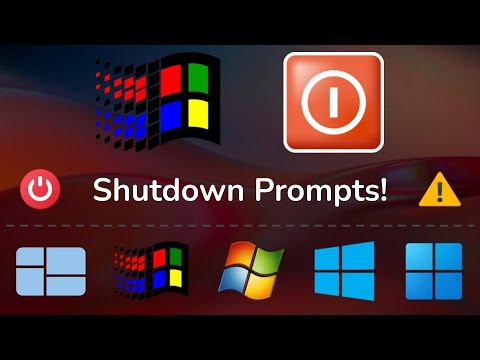 Windows Shutdown Prompt Evolution (1.x - 11)!