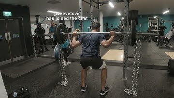 Barbell Back Squat with Chains