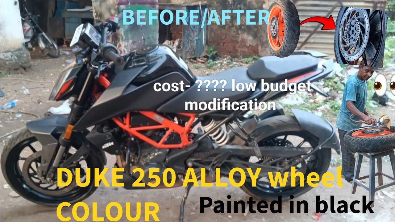 Duke 250 alloy wheel colour | crazy modification 250 convert into 390 look🔥🔥🔥