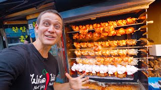 Korean Street Food  $15 ROAST CHICKEN Stuffed with Garlic + Ginseng in Seoul!!