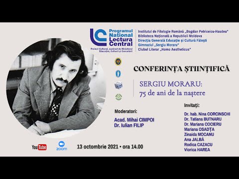 Clubul Literar „Homo Aestheticus” - Conferința științifică „Sergiu Moraru: 75 de ani de la naștere”