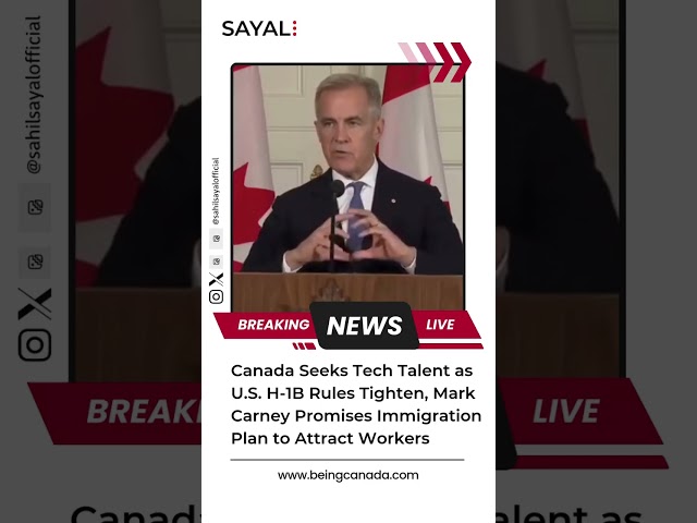 🇨🇦 Prime Minister Mark Carney sees opportunity in the U.S. tightening H-1B rules.
