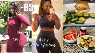 WHAT I EAT IN A DAY (INTERMITTENT FASTING 16/8 RESULTS) | Down 85+ LBS
