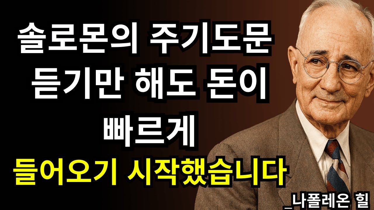 솔로몬이 남긴 기도, 듣자마자 돈이 몰려오는 기적 | 나폴레온 힐