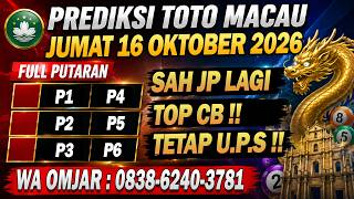 PREDIKSI MACAU HARI INI JUMAT 16 OKTOBER 2026 | PREDIKSI MACAU JITU | MACAU 4D JITU | PREDIKSI TTM