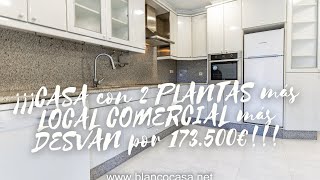¡¡¡CASA con 2 PLANTAS más LOCAL COMERCIAL más DESVÁN por 173.500€ en CARBALLO(A CORUÑA-GALICIA) !!!