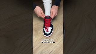 How to Lace Air Jordan 1 Low OG! (Reverse Lacing Method) 🤯🔥 #asmr #sneakers #jordans